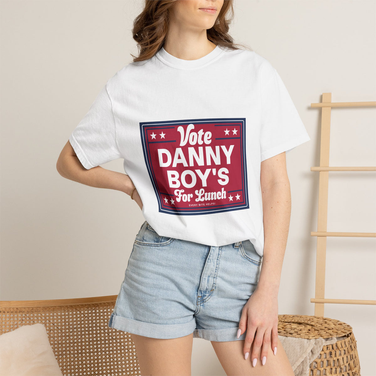 T-Shirt — "Vote Danny Boy's For Lunch" Political Campaign Graphic Tee