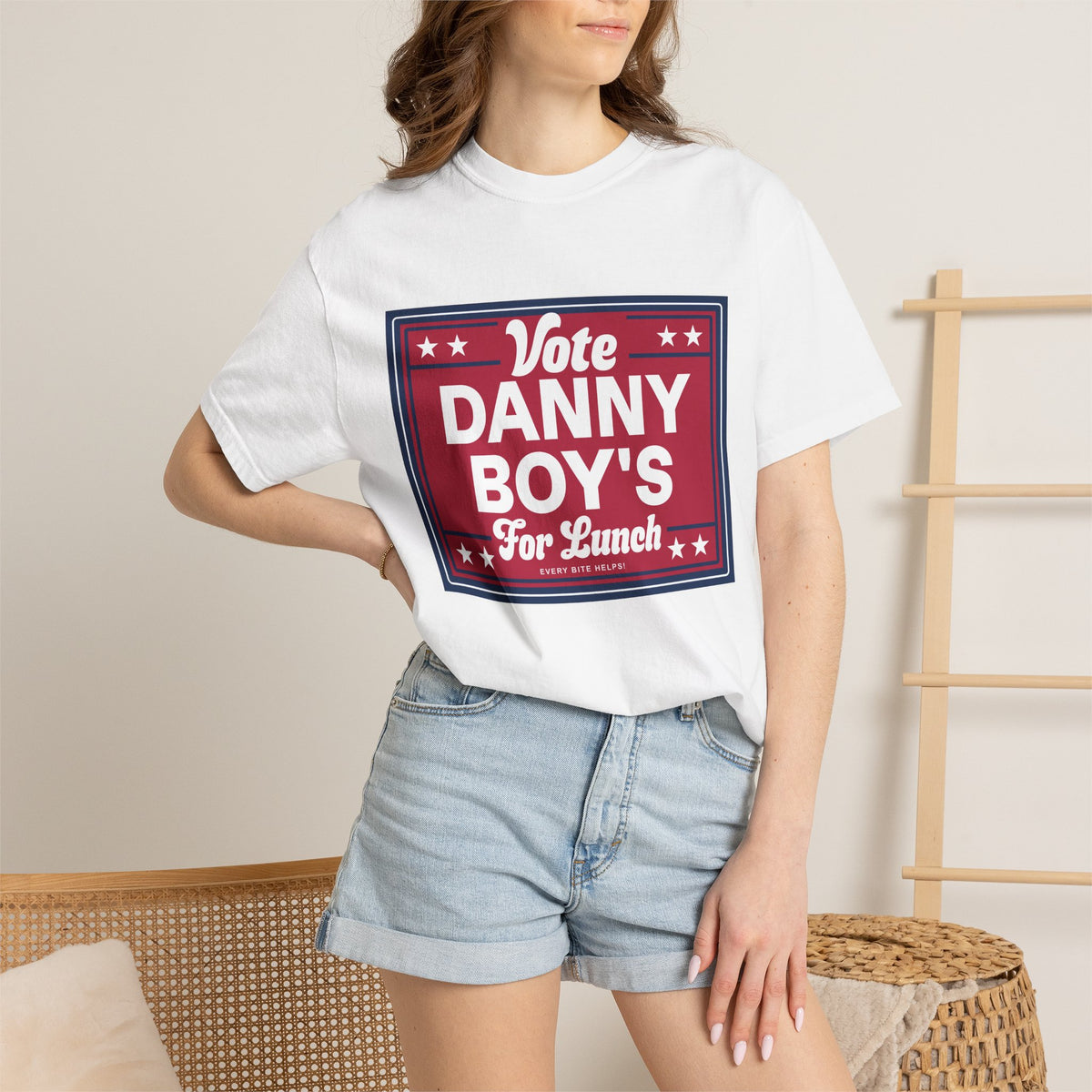 T-Shirt — "Vote Danny Boy's For Lunch" Political Campaign Graphic Tee