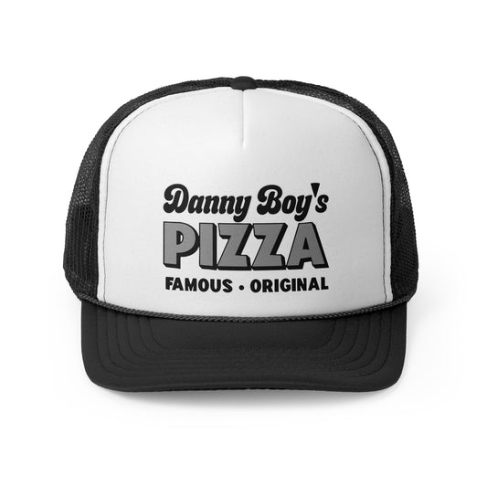 Danny Boy's black and white Pizza Trucker Cap