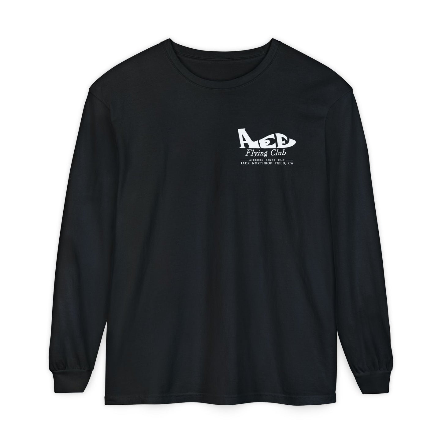 Aces Flying Club Long Sleeve T-Shirt — Vintage Aviation Graphic