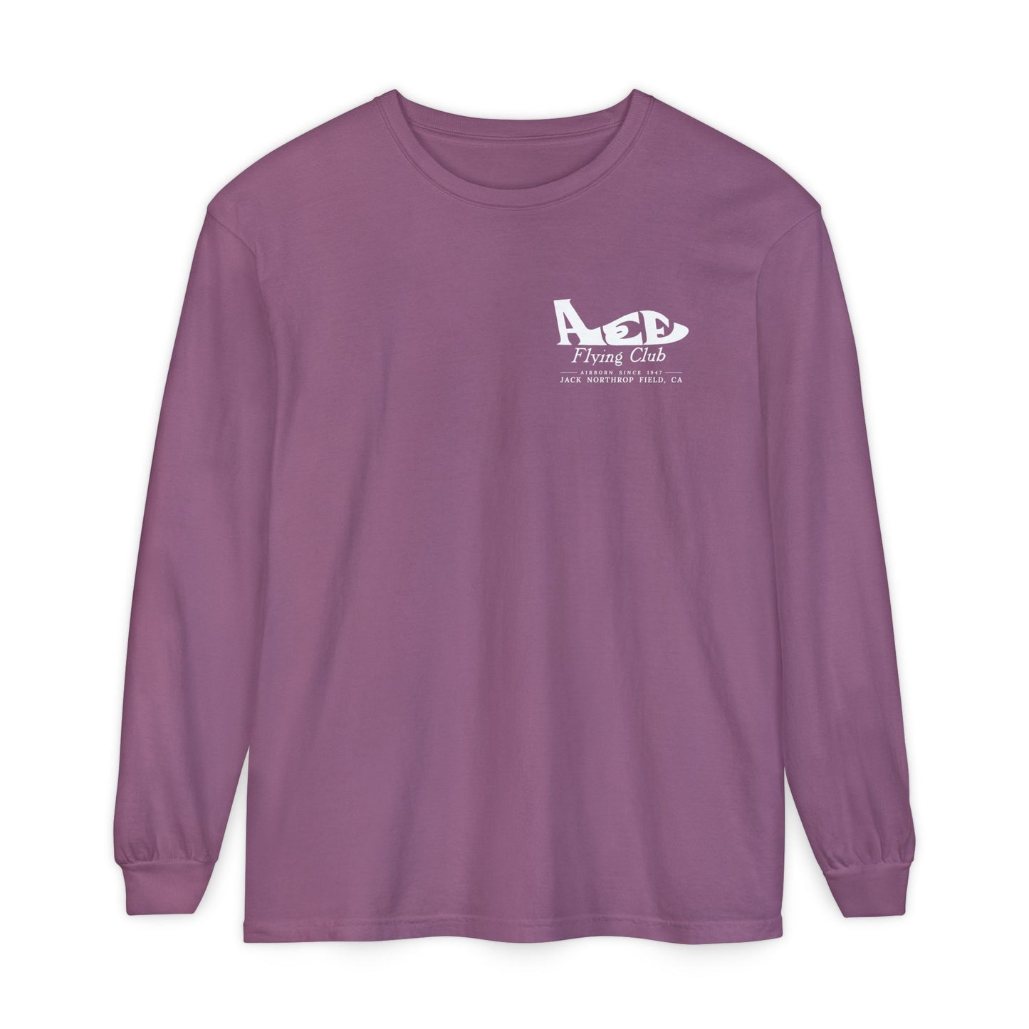 Aces Flying Club Long Sleeve T-Shirt — Vintage Aviation Graphic