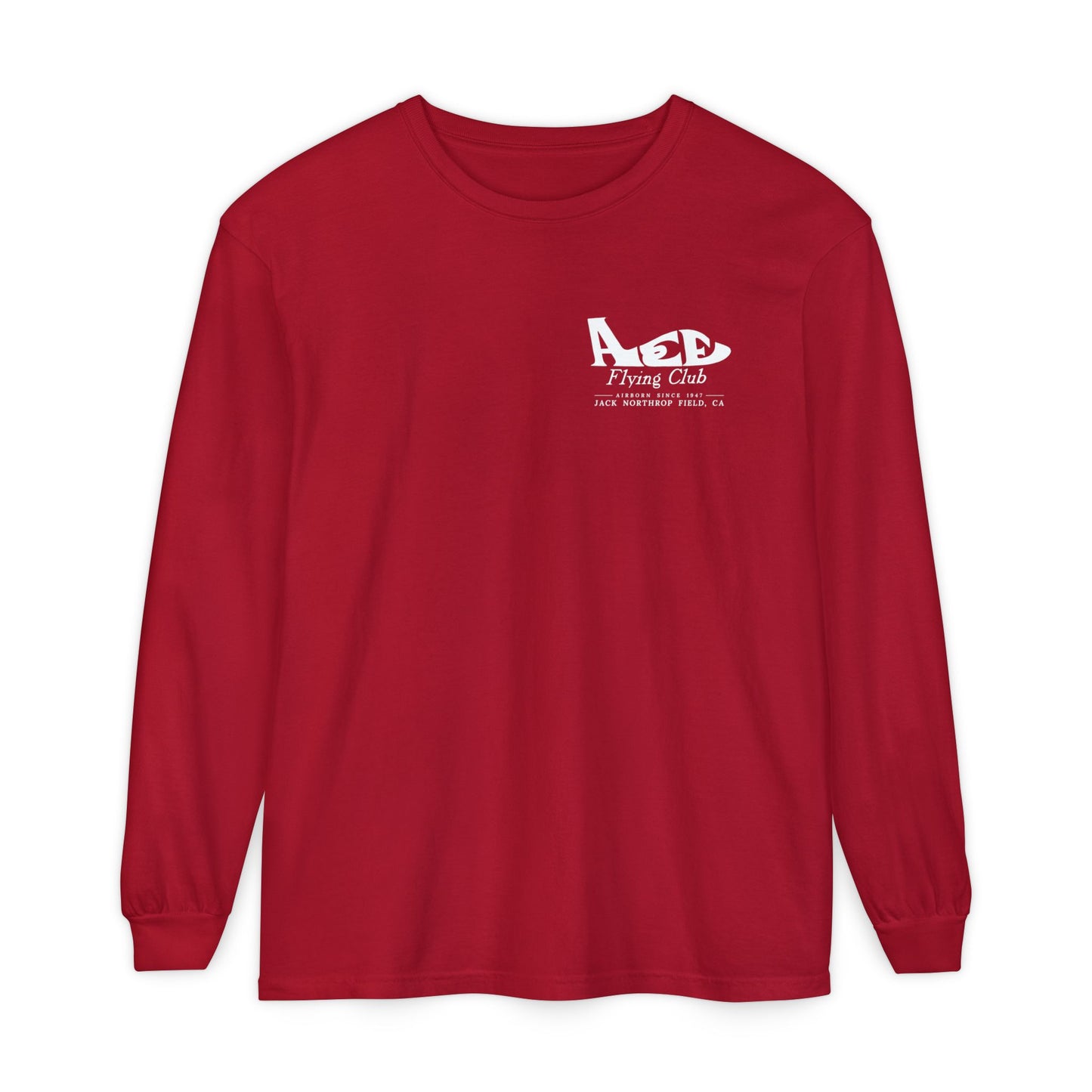 Aces Flying Club Long Sleeve T-Shirt — Vintage Aviation Graphic